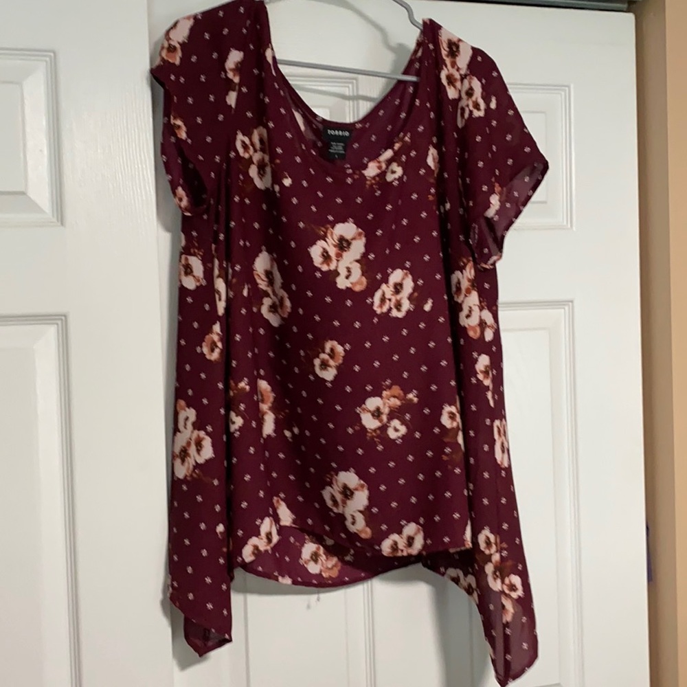 Torrid blouse, floral size 1